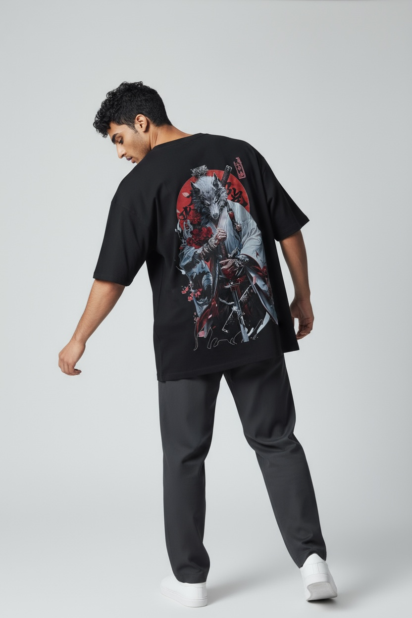 Black Oversized French terry