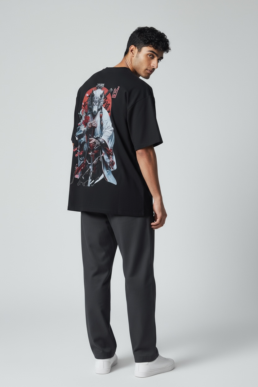 Black Oversized French terry